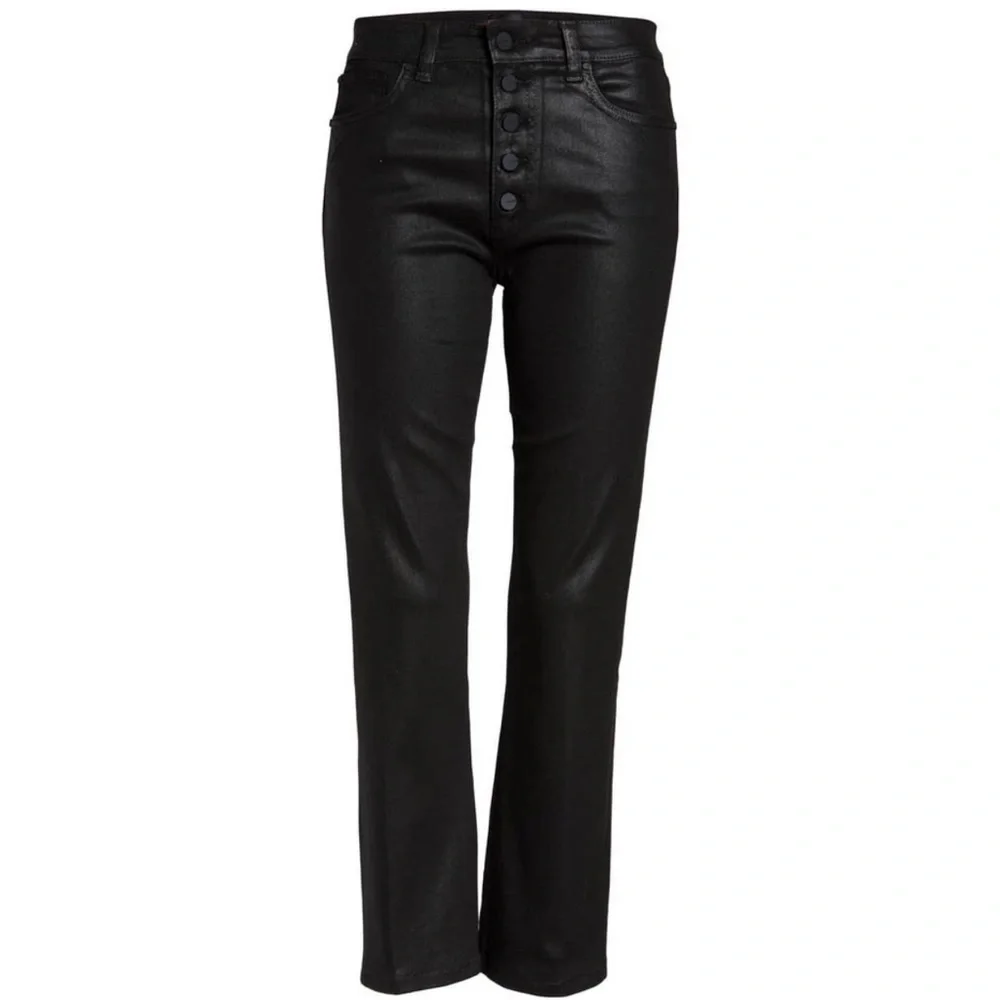 NWT Joe’s Jeans Callie Black Coated Denim High Rise Bootcut Crop Pants 28 & 30 - Picture 4 of 16